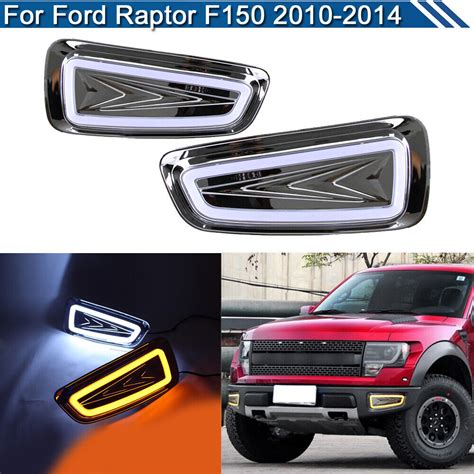 Daytime Running Lights Led Drl Fog Lamp Replacement Bumper For Ford