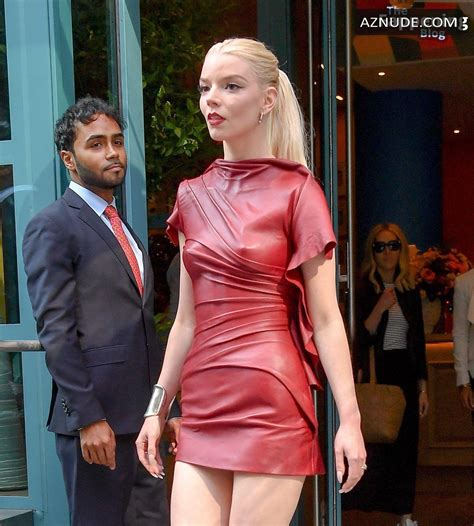 Anya Taylor-joy Stuns In Sexy Red Dress In Nyc - AZNude