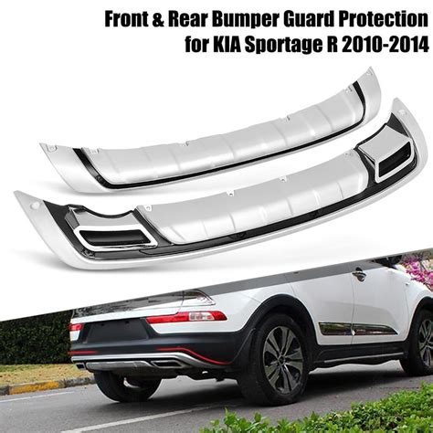 2Pcs Set Car Front And Rear Bumper Bumpers Protector Protection Cover