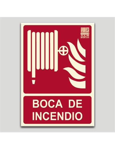 Cartel Se Alizacion Boca Incendio Pvc X Mm