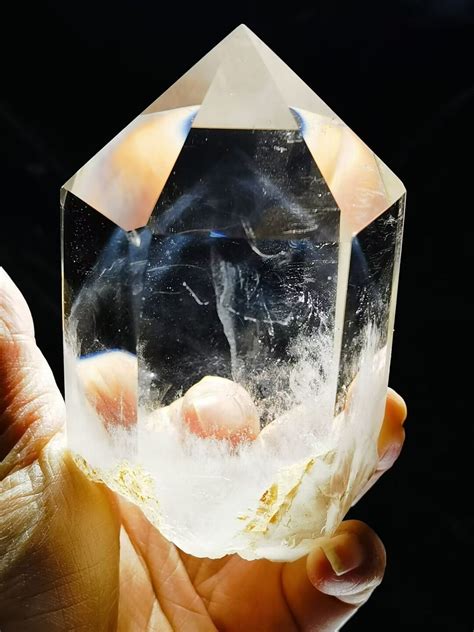 Real Tibetan High Altitude Clear Blue Phantom Crystal Quartz Sided