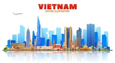 Free Vector Vietnam Ho Chi Minh Hanoi And Other Skyline With Panorama