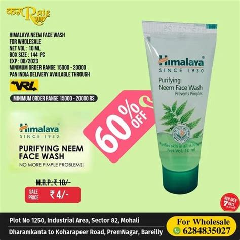 Green Himalaya Neem Facewash 10ml Gel Packaging Size Box Of 144 Pcs