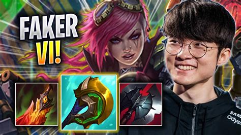 FAKER LITERALLY GOD MODE WITH VI T1 Faker Plays Vi JUNGLE Vs Karthus