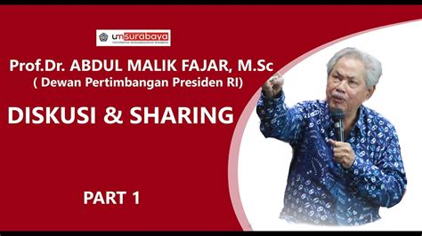 Prof Dr Abdul Malik Fajar M Sc Muhammadiyah Besar Bukan Hanya