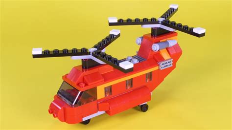 Lego Helicopter Red Rotors Animated Building Instructions Creator