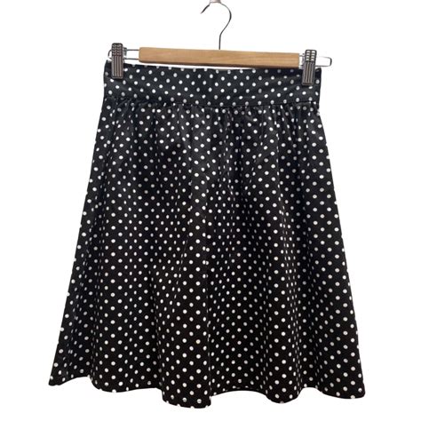 Princess Highway Womens Black Polka Dot Skirt S