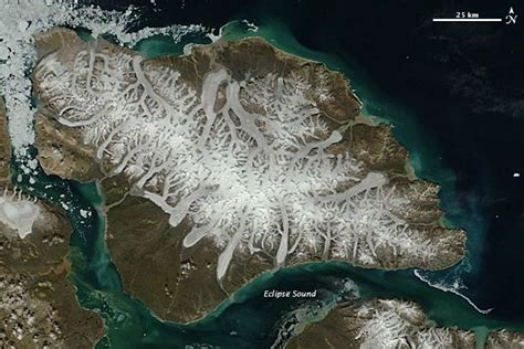 Bylot Island in Winter and Summer | Island, Satelite image, Image shows