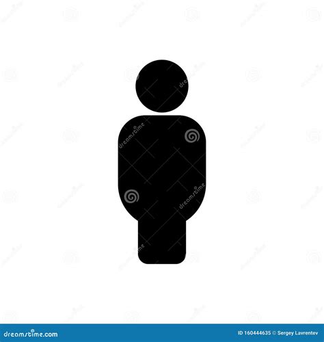 Person icon, isolated stock vector. Illustration of button - 160444635