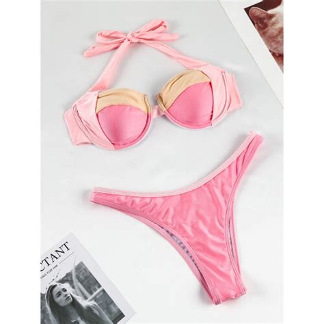 Miyouj Swimsuit Women Bikinis Sexy Swimwear Push Up Bikini Set Bandage Bathing Suits Micro Thong