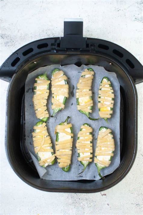 Mummy Jalapeño Poppers In The Air Fryer {oven Directions Included