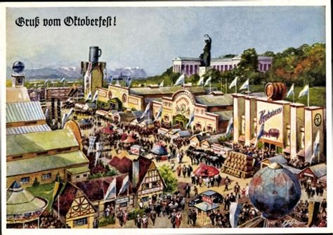 K Nstler Ansichtskarte Postkarte M Nchen Oktoberfest Akpool De