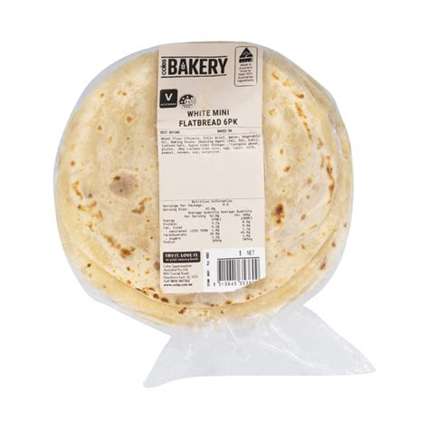 Buy Coles Bakery Mini White Flatbread 6 Pack Coles