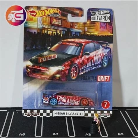 Jual Hot Wheels Premium Nissan Silvia S15 Formula Drift Boulevard VVHTF Shopee Indonesia