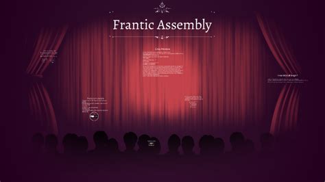 Frantic Assembly By Sophie Michell