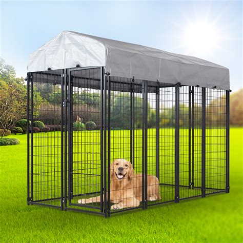 Large Outdoor Dog Kennel Heavy Duty Outdoor Fence Dog Cage 8'L X 4' W – HITTITE