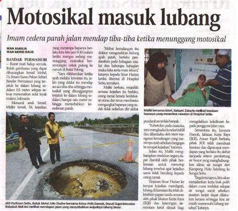 Surat Khabar Menegenai Kemalangan Jalan Raya Kemalanganvlogs