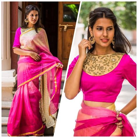 Trendy Sarees With Designer Blouses South India Fashion