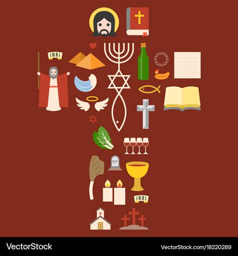 Messianic judaism sign and biblical icon Vector Image