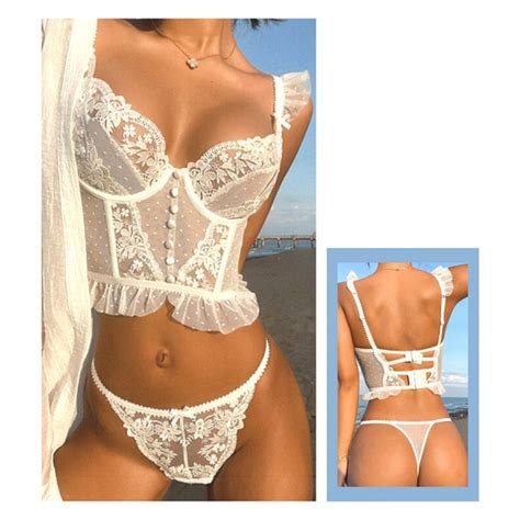 Floral Lace Lingerie Etsy