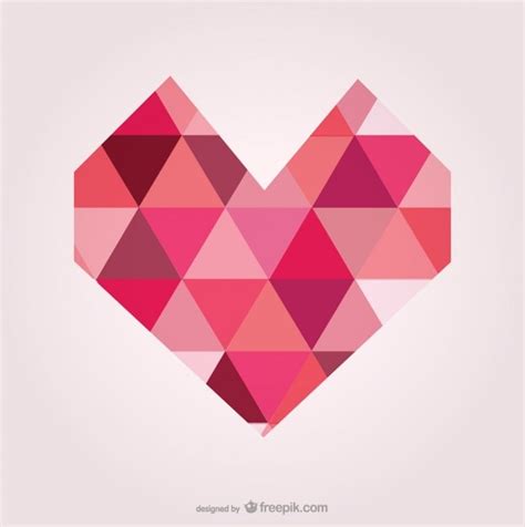 Free Vector Geometric Heart Made Of Triangles