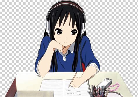 Anime Ritsu Tainaka Mio Akiyama Escribiendo Yui Hirasawa Cepillando