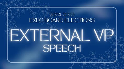 External Vice President Speech Youtube