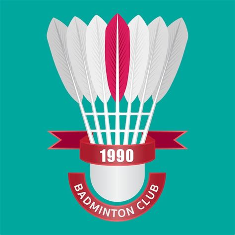 Premium Vector Shuttlecock Logo For Badminton Club