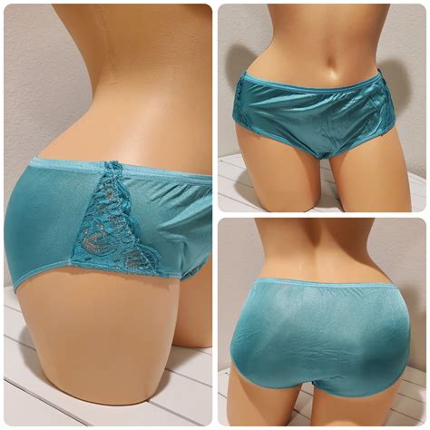 Shadowline Floral Lace Bikini Panty Shiny Nylon X Gem