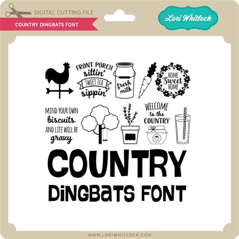 Farm Dingbats Font Lori Whitlocks Svg Shop