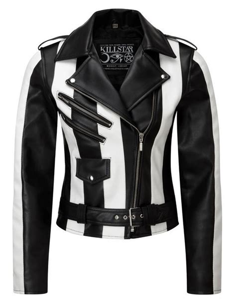 Pin By Black Rainbow On Black White Vegan Leather Jacket Leather