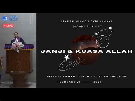 Live Stream IBADAH GKPI JK CIMAHI 21 Februari 2021 YouTube