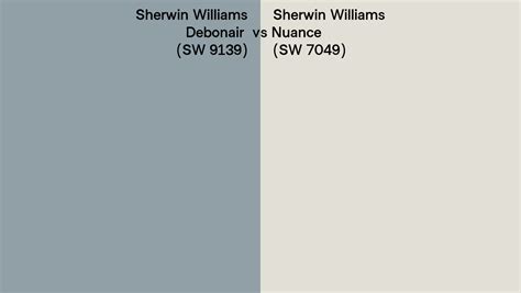 Sherwin Williams Debonair Vs Nuance Side By Side Comparison