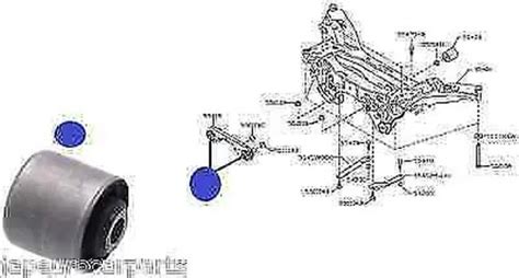 POUR NISSAN X Trail T31 2007 Arrière Différentiel Bras Support Joints