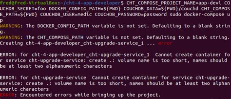 Docker Compose Error While Setting Up The First Project Technical