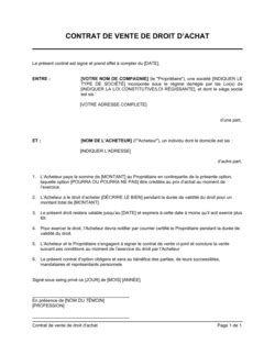 Contrat De Location Avec Option D Achat Immobilier Pdf My Bios