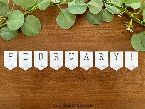 February Monthly Banner {FREE PRINTABLE!} - The Art Kit