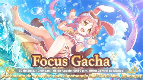 Servidor Japonés Focus Gacha 3 Mimi Summer Princess Connect Re