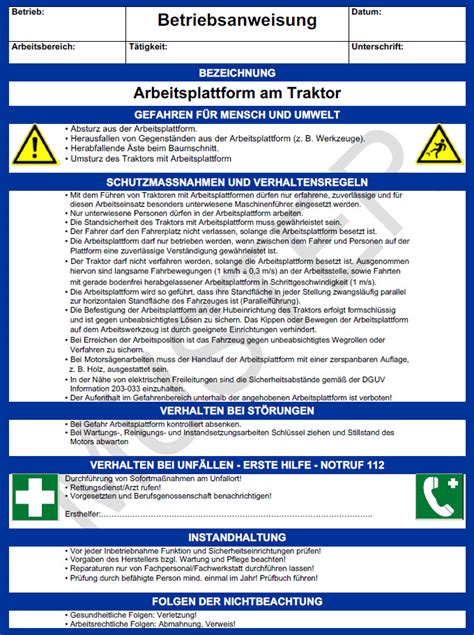 Dguv Regel Branche Gr N Und Landschaftspflege Anhang