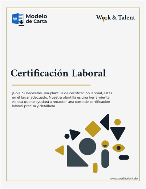 Plantilla Carta Laboral Work Talent