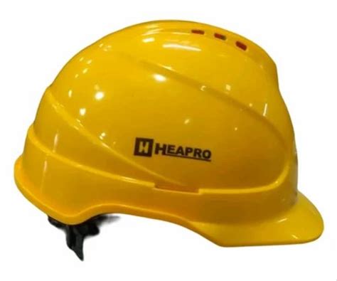 Pvc Yellow Heapro Industrial Safety Helmets Size Medium At Rs