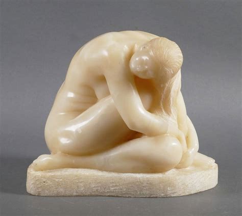 Ignacio Castañeda Alabaster Nude Sculpture by Ignacio Castaneda MutualArt