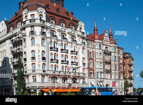 Classic waterfront hotels, Stockholm Stock Photo - Alamy