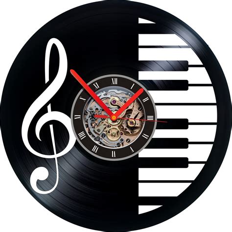 Piano Wall Clock Svg Piano Clock Digital Files Clock for Musicians