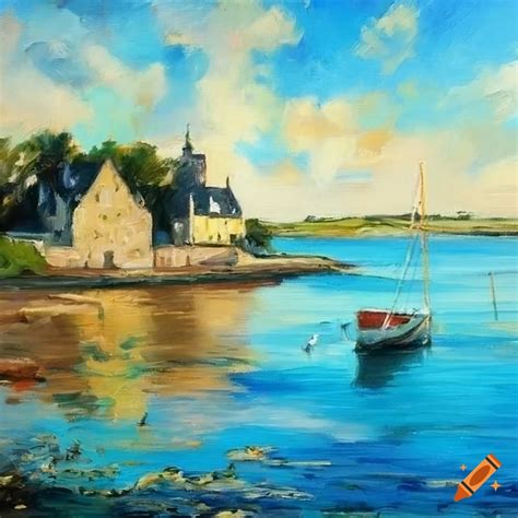 Oil Painting Of Bretagne Morbihan Ile De Brehat On Craiyon