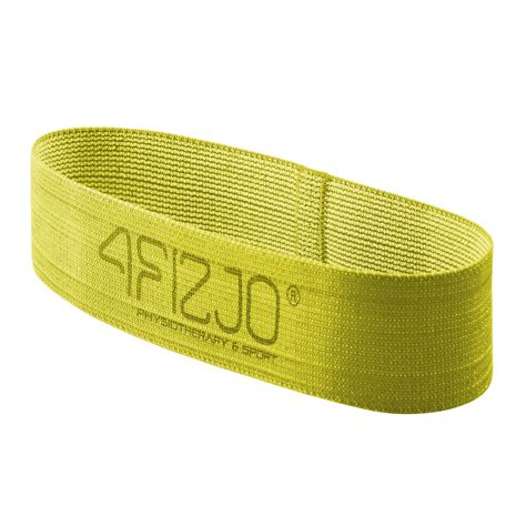 4Fizjo Flex Band Flexible Textile Training Mini Loop Bands Tapes, Yellow...