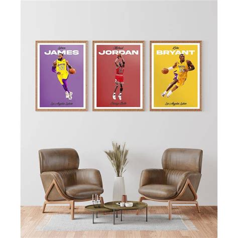 Nba Goats Poster Bundle Michael Jordan Kobe Bryant And Lebron James