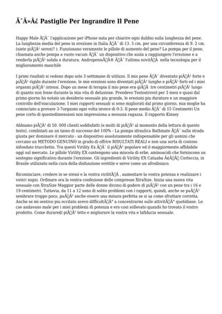 Pastiglie Per Ingrandire Il Pene PDF