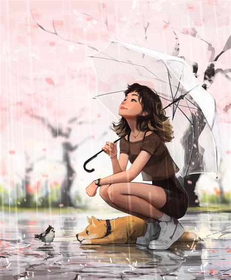 Enjoying The Rain By Sam Yang