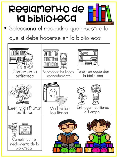 Reglamento De La Biblioteca Interactive Worksheet Reglas De La